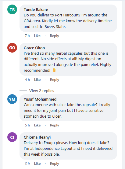 Customer showing improved joint stiffness results